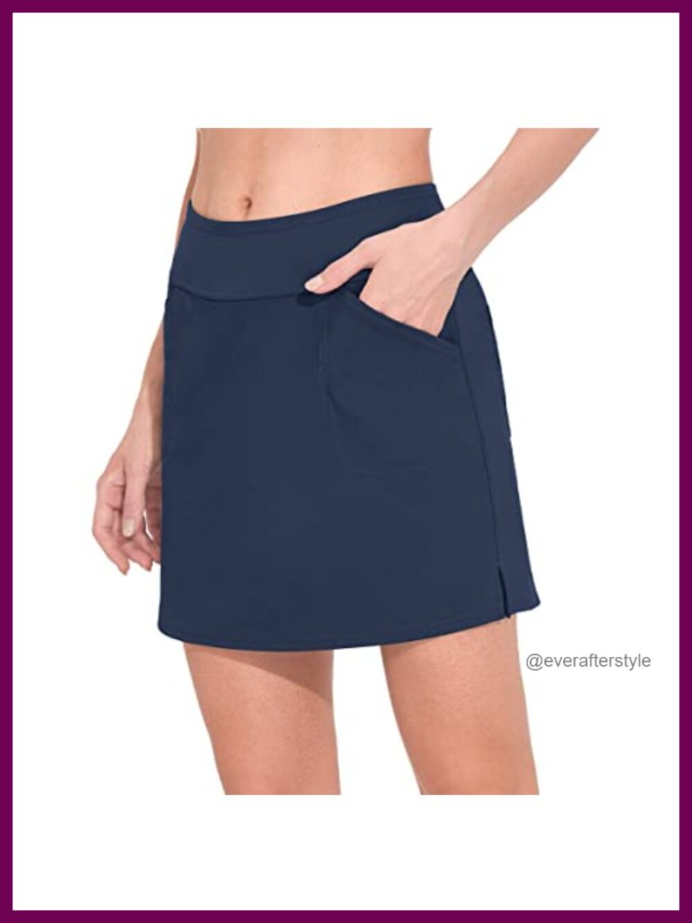 16" Active Skort with 4 Pockets Polyester Spandex Tennis Golf Skort